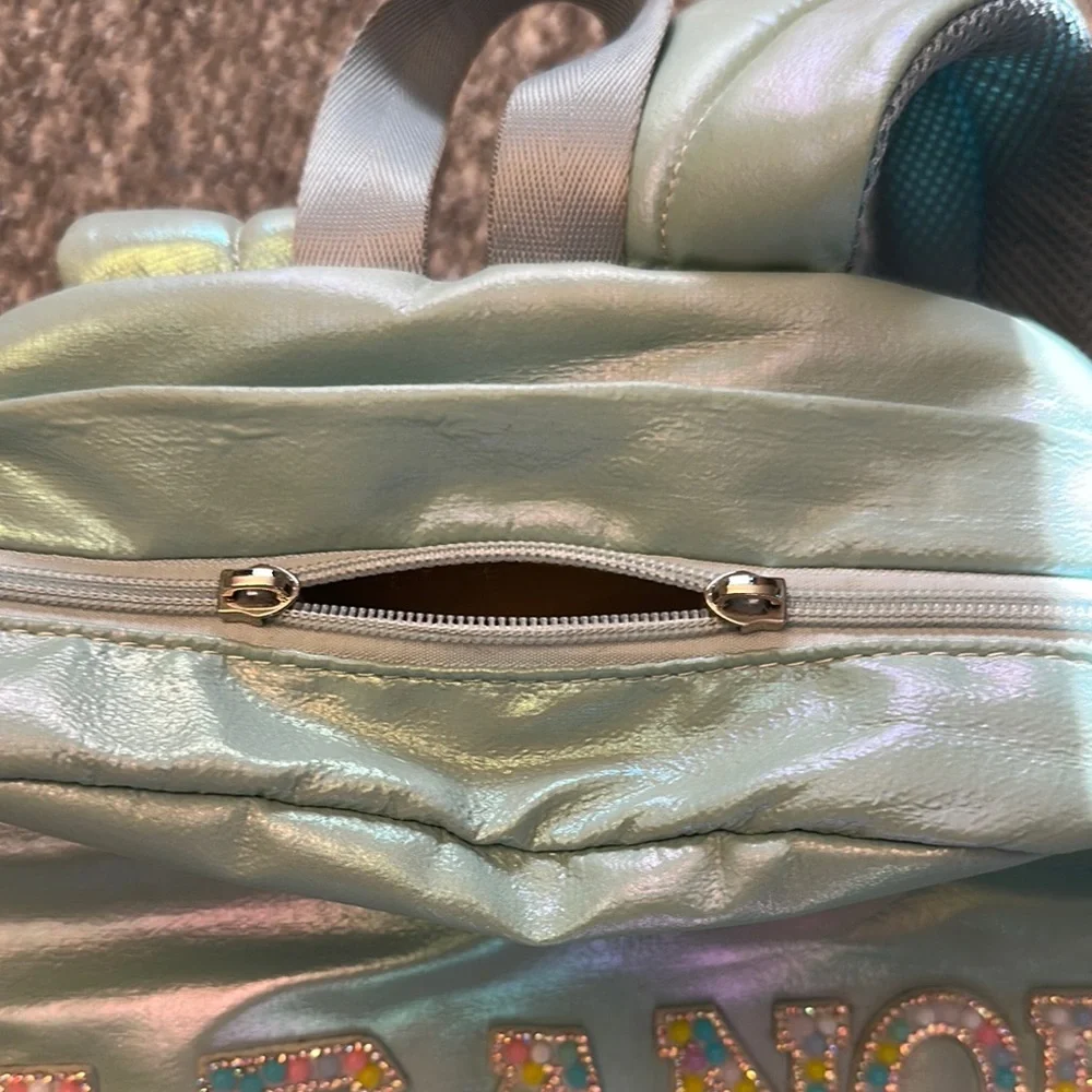 Custom Eleanor blue Iridescent Backpack